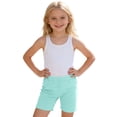 thumbnail image 4 of SGMVNU 3 Pack Shorts for Girls Elastic Waist Strench Cotton Biker Shorts Pull-on Athletic Shorts, 12-18 Months, Light Pink, Light Blue, Mint Green, 4 of 8