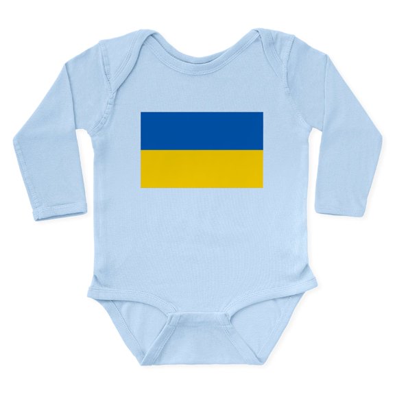 CafePress - Flag Of Ukraine Body Suit - Long Sleeve Cotton Baby Bodysuit
