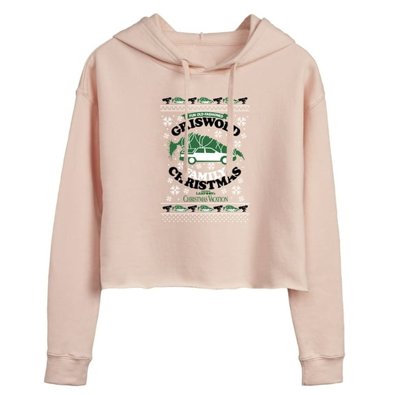National Lampoon's Christmas Vacation - Griswold Holiday - Juniors Cropped Pullover Hoodie