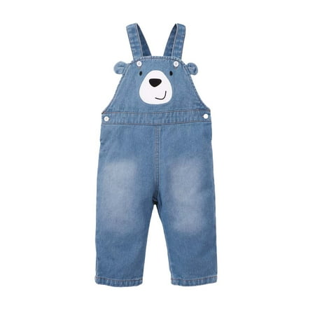 

KIMI BEAR Baby Boys Clothes 12 Months Infant Boy Spring Summer Bodysuits 18 Months Infant Boy Bear Prints Basic Pockets Sleeveless Overalls Jumpsuit Blue