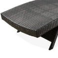 thumbnail image 6 of GDF Studio Olivia Outdoor Wicker Armless Adjustable Chaise Lounge with Cushion, Multibrown and Navy Blue, 6 of 6