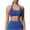 Blue, variant on Women Neck Hanging Sports Bra Back Beautiful Seamless Yoga Tops Shock-absorbing and Gathering Breathable Tight Fitting Top Blue