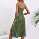 thumbnail image 4 of Sexy Vestido de Verano Colgando Correa Dividida Impresa Cuello Redondo, Vestido Fluido Y Casual, 4 of 6