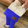 thumbnail image 2 of Ashirexll Super Thick Fleece Leggings for Women Plus Size Winter High-Waisted Leggings Fleece Lined Warm Pants,Elastic Slim Workout Yoga Tight Blue XL, 2 of 8