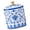 Blue and white, variant on Practical Ceramic Tea Candy Canister Salts Shaker Multifunctional Kitchen Storage Jar with Sealed Lid