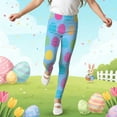 thumbnail image 2 of Easter Print Girls Athletic Casual Leggings Stretchy Tights With Comfortable Waistband For Play School Activities, 2 of 5