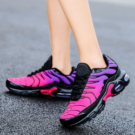 

Women‘s Air Cushion Sole Sneakers Low Top Lace Up Colorblock Casual Shoes Women‘s Round Toe Footwear