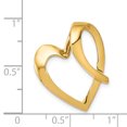 thumbnail image 2 of 14k Yellow Gold Heart Slide Pendant Charm Omega, 2 of 6
