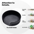 thumbnail image 7 of Sax Tunes Leather Coasters With Leather Holder Set Of 6 Round Coasters for Home and Kitchen Decor, 7 of 7