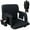 Black 21" without Fans, variant on ABORON Stadium Seat for Bleachers, Reclining Back Support and Dual Cooling Fans, 21" Wide Padded Bleacher Seat, Portable Folding Stadium Chairs with Cup Holder and Pockets, Ready for Any Sport Events