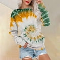 thumbnail image 2 of Bovemsi Womens Sweatshirts Women's Tie Dye Pattern Plus Size Fashion Tops Long Sleeved Fall Fashion Outfits 2025 Clothes, 2 of 5