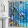 thumbnail image 6 of Summer Marina Life Bathroom Shower Curtain, Ocean Beach Seal Animal Waterproof Washable Soft Bath Curtain for Bathtub Decor with 12 Hooks&Grommet, 48x72 Inch, 6 of 9