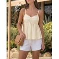 thumbnail image 3 of Wrongduck Womens V Neck Spaghetti Strap Tank Top Flowy Sleeveless Y2K Summer Going Out Cami Shirt 2026, 3 of 15
