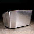 thumbnail image 3 of NauticalMart Vintage Leather Loveseat Aviator Couch Aluminum Industrial Sofa Home Decor Furniture, 3 of 3