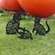 thumbnail image 3 of Juego de 3 Estatuas de Gato de Metal TANGJMXG Decoración de Jardín Poste de Jardín, 3 of 5