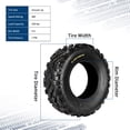 thumbnail image 5 of Heavy Duty 6-Ply Tubeless ATV/UTV Tire Set – 2 Pack, All-Terrain for Mud, Sand & Off-Road – Fits ATV, UTV, Quad – Sizes 20x10-10 & 21x7-10, 5 of 6