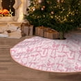 thumbnail image 5 of Balery Ribbon Bow Printed Christmas Tree Skirt , Merry Christmas Party Christmas Tree Decoration,Adjustable Tree Skirt-36", 5 of 6