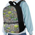 thumbnail image 4 of Uourmeti Durable 17 Inch Backpack for Shopping School, Roomy Interior Large Capacity Rich Texture School Backpack, Funny Golf Print, 4 of 6