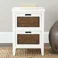 thumbnail image 2 of SAFAVIEH Jonah Country Rustic Two Drawer End Table, White, 2 of 5