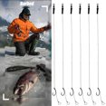 thumbnail image 4 of Opolski 6Pcs/Group Fishing Hair Rigs Barbed Barbless High Carbon Steel High Strength Lightweight Carp Hair Rigs for Sea, 4 of 8