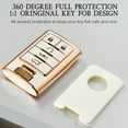 thumbnail image 2 of OFFCURVE Key Fob Cover for Cadillac, Soft TPU Car Key Case Protector for Cadillac SRX ATS ELR XTS 2010 2011 2012 2013 2014 2015 Keyless Entry Remote Control Start Car Key Accessories, White-Gold, 2 of 11