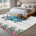 thumbnail image 4 of Farmhouse Area Rugs 5x7 ft Summer Blue Car with Cactus Succulents Wood Grain Washable Rug Non Slip Indoor Carpet Absorbent Floor Mat for Living Room Bedroom Dining Room, 4 of 9