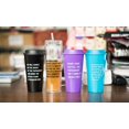thumbnail image 5 of Get Bullish Drink Your Coffee, The Patriarchy Isn't Going to Smash Itself Travel Mug in Purple, 5 of 6