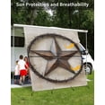 thumbnail image 3 of 4th of July RV Awning Sun Shade Screen 9'X7' Rustic Stars Mesh Sunscreen Vintage Wood Plank Awning Shade Screen with Zipper UV Blocker Completed Kits Outdoor Canopy for RV Motorhome Camper Travel, 3 of 7