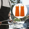 thumbnail image 4 of Abbracc 2 Pieces Apron with Large Pockets Waterproof Oil Clothes Protector 70x78cm Orange, 4 of 9