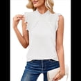 thumbnail image 1 of Suéter Sin Mangas para Mujer, Cuello Alto, Punto , Flecos, Corta, Estilo Bohemio, Moderno, Color , Talla L, 1 of 10