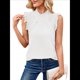 thumbnail image 1 of Suéter Sin Mangas para Mujer, Cuello Alto, Punto , Flecos, Mangas , Estilo Bohemio, Moderno, , Talla XL, 1 of 10