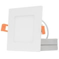 thumbnail image 3 of Westgate 9W 4 Inch Ultra Slim Square Shaped LED Retrofit Downlight, NO HOUSING REQUIRED Dimmable LED Recessed Light Fixture, Damp Location Rated, 5 Year Warranty (4 Pack, 3000K Soft White), 3 of 9
