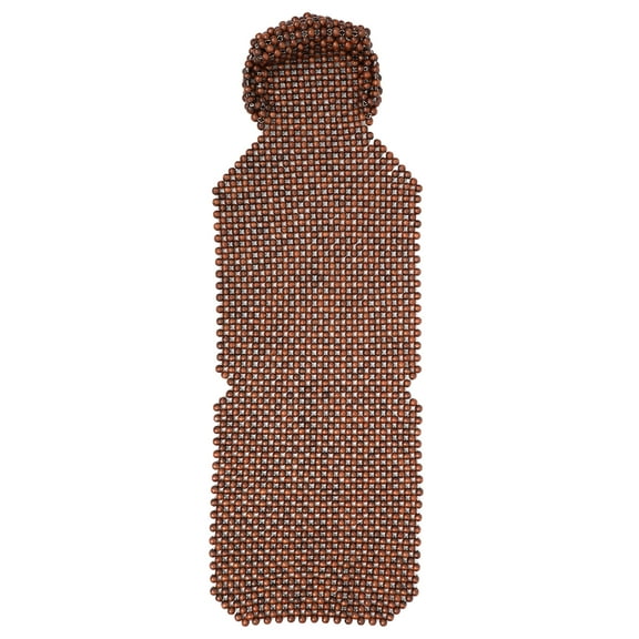 DINHEAROM Car Seat Pads Wooden Beads Seat Cushion Breathable Coffee 1 Pc 53.45 x 17.68 x 0.79 inch