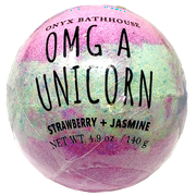 Onyx Bathhouse OMG A Unicorn Strawberry & Jasmine Bath Bomb, 4.9 Oz.