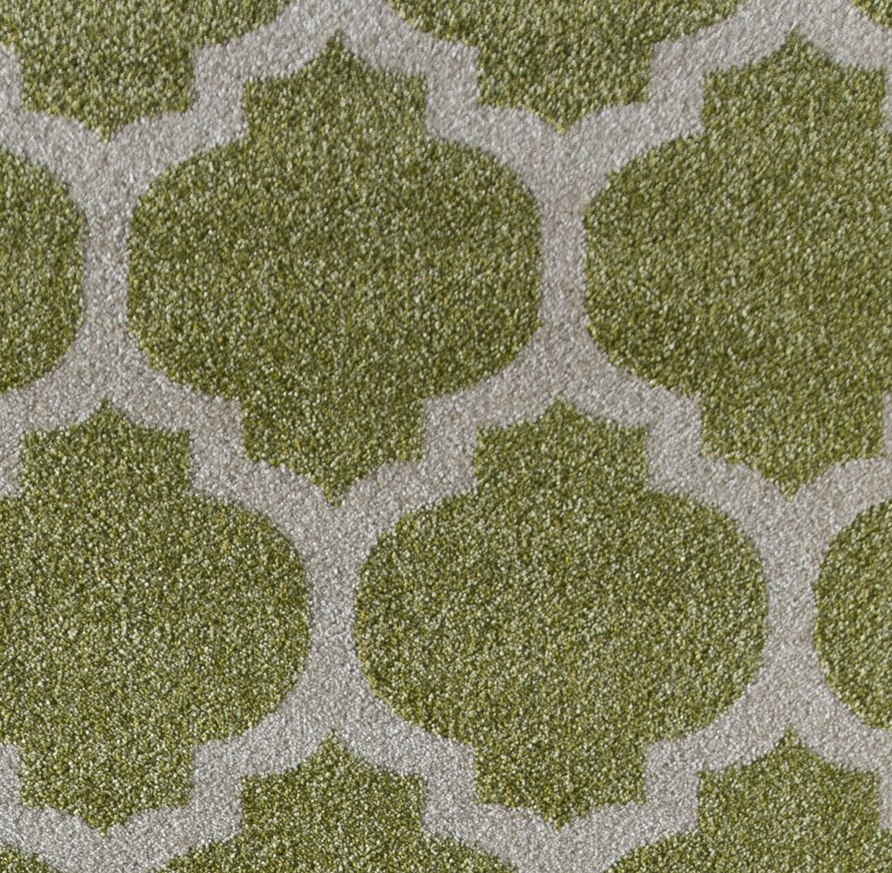 Rugs America Brooklyn Collection Green Ivory BK100E Contemporary Geometric Area Rug 7'10"x10'10"