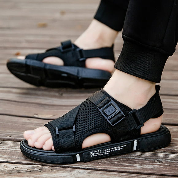 PEONAVET Men's Sandals Arch Support Casual Genuine Leather Summer Outdoor Beach Fisherman Sandals for Men - Summer Savings Clearance
