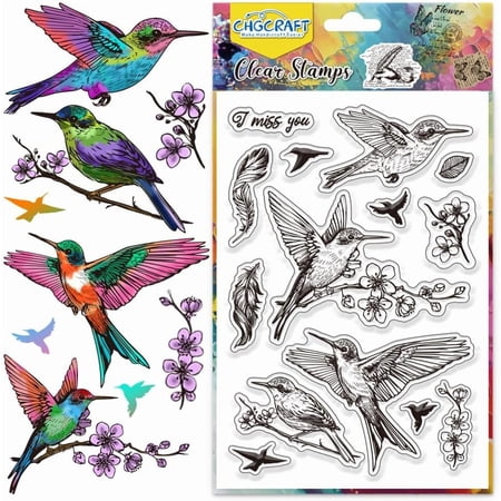 1 Sheet PVC Plastic Clear Stamps for DIY Scrapbooking Decorative Cards Making Bird 160x110mm