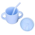 thumbnail image 1 of Vaso de silicona con pajita, vaso de silicona para bebés, vaso de silicona para bebés, vaso para niños pequeños, diseñado meticulosamente, 1 of 14