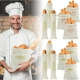 thumbnail image 1 of MesaSe 6 Pcs Linen Bread Bags Large Drawstring Bread Storage Bags Reusable Loaf Bags Washable Pastries Bags Homemade Food Storage Wedding Gift for Homemade Bread Bakery, 1 of 9