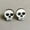 Skull, variant on Halloween Horror Black Cat Ghost Pumpkin Skull Wooden Stud Earrings for Women