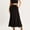 Black, variant on hoksml Long Skirts for Women,Women's High-waisted Hollowed Out Solid Color Flowing Half Skirt A-line Skirt Full Skirt