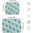 thumbnail image 3 of Geometric Lattice Turquoise Dish Drying Mats for Kitchen 18x24 inch Buffalo Check Plaid Ceramic Mosaic Marble Stone Dish Drying Drainer Pad Rack Sink Mat for Kitchen Counter Coffee Bar, 3 of 6