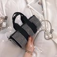 thumbnail image 4 of Bolsa Bolso de mano de noche con diamantes de imitación, bolso de boda con diamantes para mujer (plata) Tmvgtek Para estrenar, 4 of 9