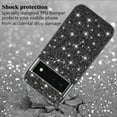 thumbnail image 4 of Compatible with Google Pixel 6 Pro Case Glitter Shockproof, Google Pixel 6 Pro Phone Case Bling Sparkly TPU and PC Silicone Shiny Girl Women Thin Protective Cover (Black), 4 of 14