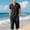 Black, variant on IROINNID Men's Casual 2 Piece Short Sleeve Shirt and Drawstring Waist Bermuda Shorts Set with Pockets for Summer Beach Vacation