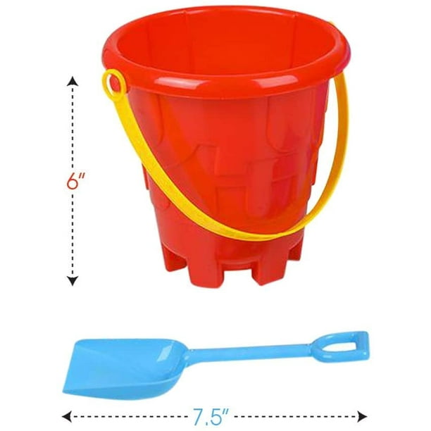 One 9" Beach Pail & Shovel Set Assorted Solid Color