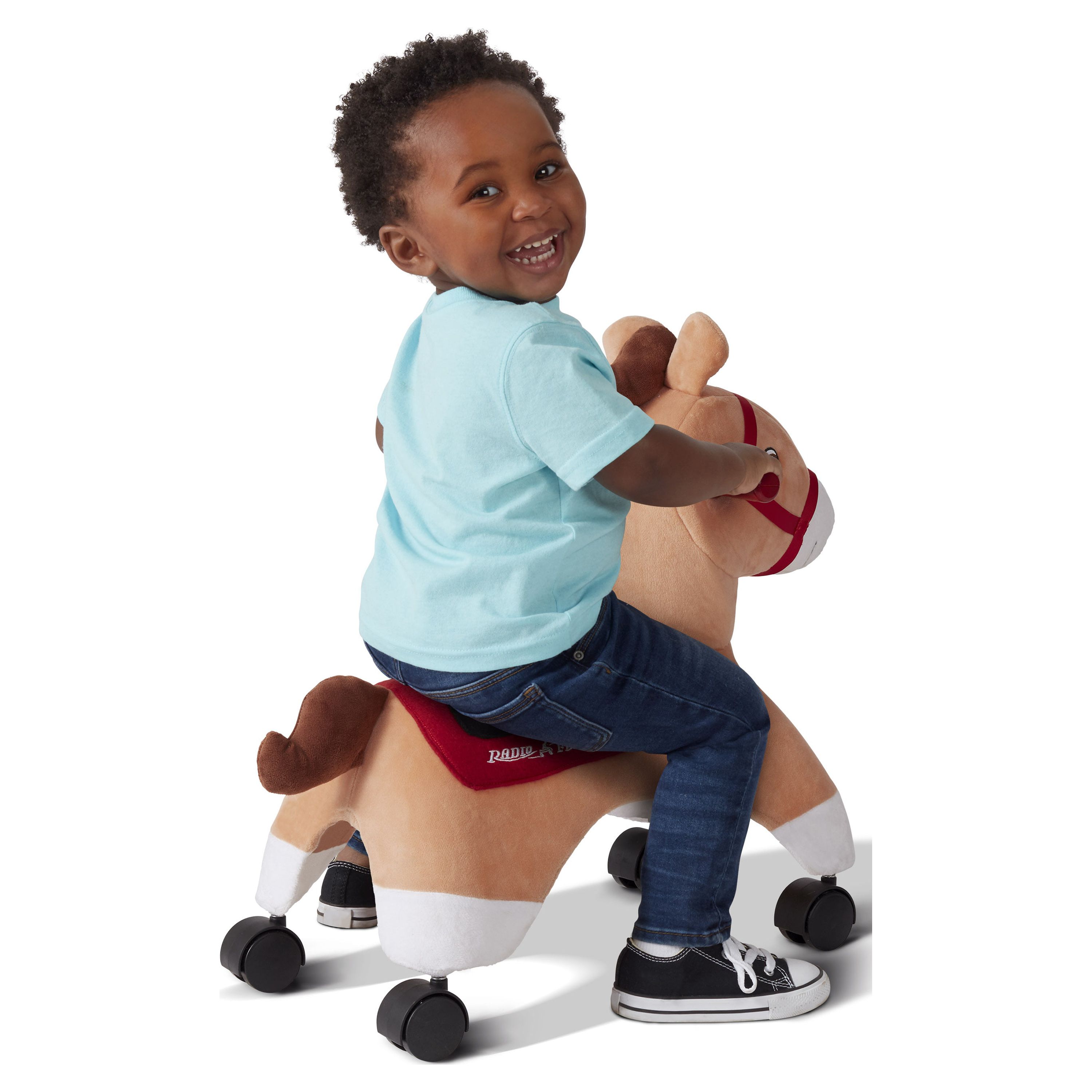 Radio Flyer Boots Rolling Pony Plush Caster Ride-On Horse photo 2