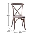 thumbnail image 6 of Merrick Lane X-Back Bistro Style Wooden High Back Dining Chair in Dark Driftwood, 6 of 12