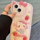 thumbnail image 3 of Funda transparente Deng Xun Hello Kitty para iPhone 14 13 11 12 Pro Max XS XR 7 8 Plus, 3 of 4