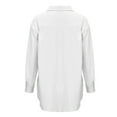thumbnail image 5 of Besolor Womens Oversized Button down Shirts Collared Long Sleeve Work Office Tops Solid Color Casual Ladies Blouse Tee, 5 of 8